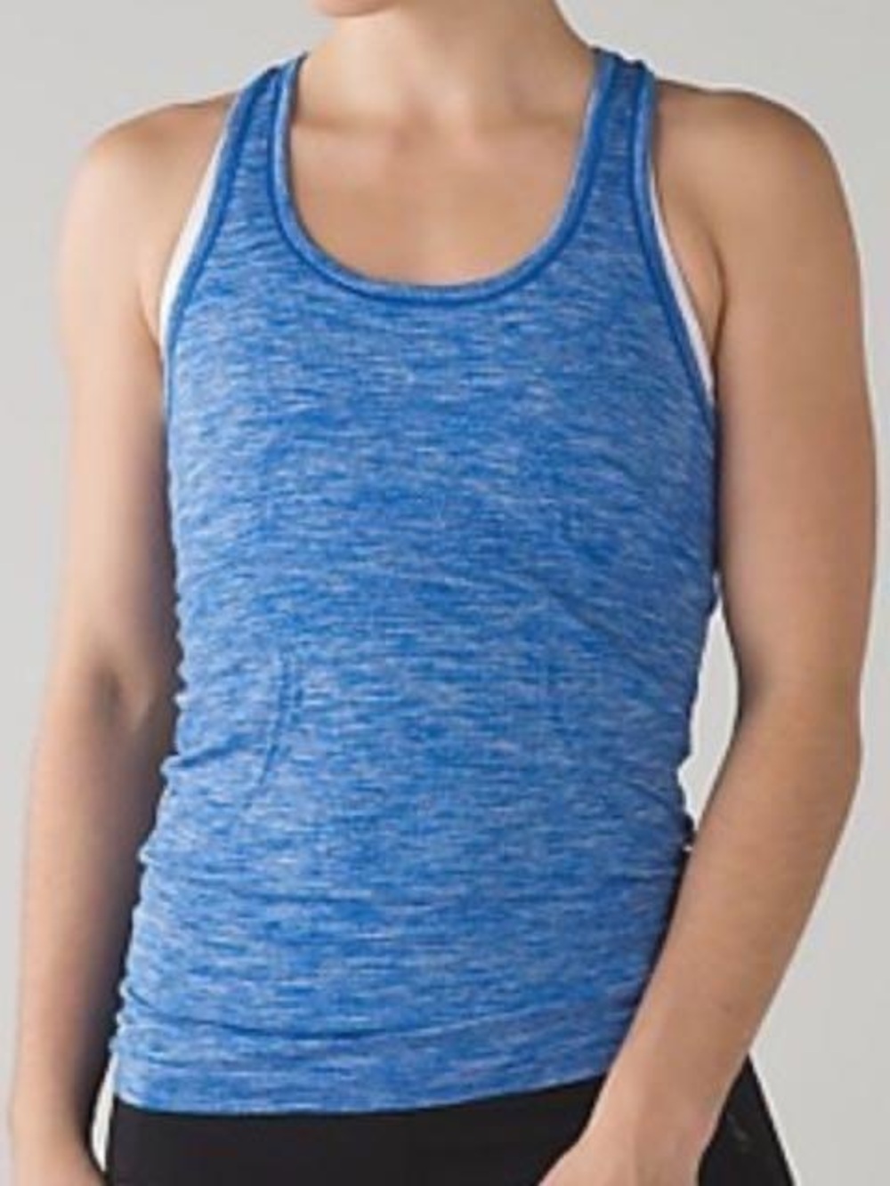 Lululemon Swiftly Racerback Tank Heathered Blue Size 6 Small